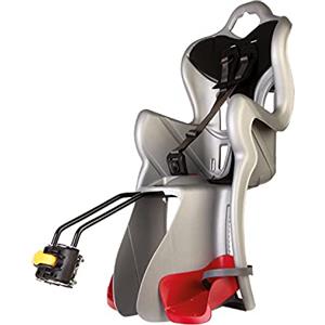 b bellelli B-One - Seggiolino Bici Posteriore - Attacco Multifix - Si Fissa al Telaio - dai 9 Mesi ai 8 Anni - Max 15 kg - Colore Silver