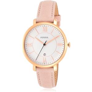 Fossil Orologio Jacqueline da donna, Movimento al quarzo a tre lancette con cinturino in pelle, Rosa Chiaro E Oro Rosa