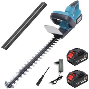 Generico Tagliasiepi a Batteria da 1300W, Lunghezza Lama 50 cm, Tosasiepi, Taglia Siepi, Giardino Arbusti Siepi, con 2 Batterie da 4.0 Ah, Bassa Rumorosità 94dB, Peso 3.24 kg + Guanti Omaggio