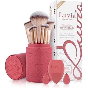 Luvia Cosmetics Luvia - Set di pennelli per trucco, 14 pezzi, vegani, con pennello per cipria, spugna e blender XL, ideale per principianti e professionisti, pennelli per trucco di alta qualità per un trucco perfetto