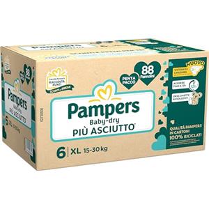 Pampers Penta Baby Dry Extralarge, Taglia 6, Pacco scorta da 88 Pannolini