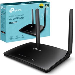 TP-Link Archer MR402 Router WiFi con SIM, Router 4G LTE WiFi Dual-Band AC1200Mbps, 3 Porte LAN e 1 LAN/WAN, Plug & Play, 2 Antenne LTE Smontabili, QoS, Onemesh