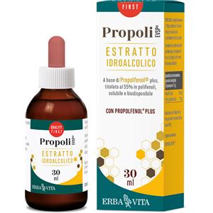 Erba Vita Propoli EVSP® Estratto Idroalcolico 30ml - Integratore Alimentare Solubile in Acqua, Senza Glutine e Lattosio