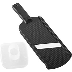 Granvoo Affettaverdure per Frutta e Verdura, Tagliapatate Affetta da Cucina, Mandolina Affettatrice Professionale con Lame in Acciaio e Protezione di Sicurezza, per Cipolla Legumi Carote Alimenti (Nero)