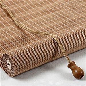 JIAOLUN123 Tenda a Rullo in bambù Tapparella in Bamboo Cortina di bambù Veneziana Protezione Sole Privacy Tendina Parasole,avvolgibile Romane Per Camera Balcone Finestra,Giardini,Cortile (65 x 100 cm)