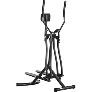 HOMCOM Air Walker Cross Trainer Ellittica per Fitness Allenamento a Casa con Display Nero