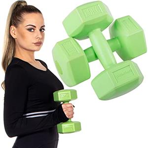 SPRINGOS Set Manubri Esagonali 2 x 1,5 kg | Pesi Palestra in Bitume | Dumbbells per Fitness, Allenamento e Gym