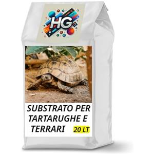 VerdeVita Substrato per Tartarughe da Terra - Substrato specifico per Terra e Terrari - Terriccio per Tartarughe - 20 L