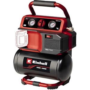 Einhell Compressore TE-AC 18/75 Li OF Solo Power X-Change (18 V, max 8 bar, serbatoio 5 L, senza olio, capacità di aspirazione: 75 l/min, 2 manometri, senza olio, senza batteria)