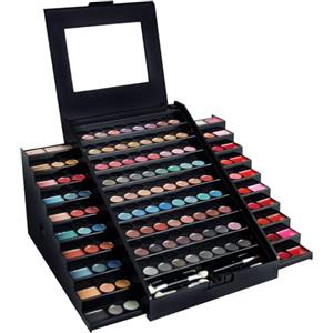 GLOSS! - PYRAMID - Palette Trucco per Donna - 130 Pezzi - Fard - Ombretto - Rossetto - Custodia Organizer - Idea Regalo Beauty - Trousse Trucchi Donna Completa