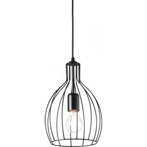 Ideal Lux Lampada a Sospensione AMPOLLA-2 SP1 in Metallo Bianco e Nero, Regolabile, 1 Luce