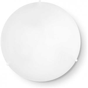 Ideal Lux Lampada da Soffitto Simply PL3 - 3 Luci, Vetro Trasparente Sabbiato, Ganci Cromati