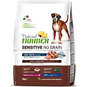 Trainer Natural Sensitive No Grain Cibo per Cani Adulti Medium/Maxi con Trota - 3kg