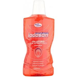 Iodosan Antiplacca - Collutorio Antibatterico 500ml, Combatte la Placca e Protegge le Gengive, Senza Alcool