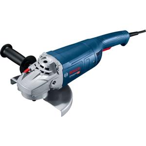 Bosch Professional Smerigliatrice Angolare Gws 22-230 J (Mtore da 2.200 Watt, Incl. Impugnatura Suppl. Anti-Vibrazioni, Flangia Montaggio, Dado di Serraggio, Cuffia Prot., Chiave a Due Perni)