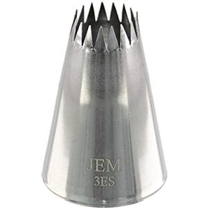 PME JEM - Bocchetta Decorativa Stella a Denti Fini in Acciaio Inox per Sac à Poche, Grande, n. 3ES