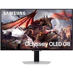 Samsung Monitor Gaming Odyssey OLED G8 (S32DG802), Flat, 32'', 3840x2160 (UHD 4K), 16:9, HDR10+, OLED, 240Hz, 0,03ms (GtG), FreeSync Premium Pro, HDMI, USB, DP, HAS, Pivot, Gaming Hub