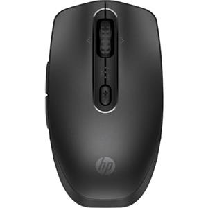 HP 690 Mouse Wireless Ricaricabile, Connessione Bluetooth, Durata Batteria fino a 4 Mesi, Sensore Multisuperficie fino a 4000 dpi, 6 Pulsanti Programmabili, Led di Canale, Nero