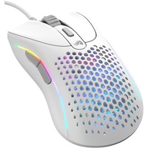 Glorious Gaming Model D 2 Mouse da gaming wired - ergonomico, superleggero 58 g, sensore ottico 26.000, 6 tasti programmabili, ciclo di vita 80 milioni di clic, sparatutto, MMO, MOBA - Bianco