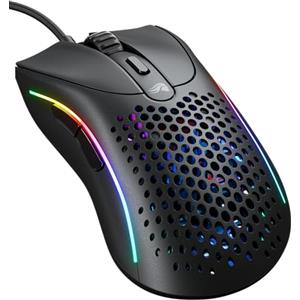 Glorious Gaming Model D 2 Mouse da gaming wired - ergonomico, superleggero 58 g, sensore ottico 26.000, 6 tasti programmabili, ciclo di vita 80 milioni di clic, sparatutto, MMO, MOBA - Nero