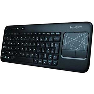 Logitech K400 Plus Tastiera Wireless Touch TV, Facili Controlli Multimediali e Touchpad Integrato, Tastiera HTPC per TV Collegata al PC, Windows, Android, Chrome OS, Laptop, Italiano QWERTY - Nero