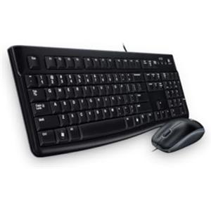 Logitech MK120 Kit Tastiera e Mouse Cablati, Layout Ceco-Slovacco, Nero