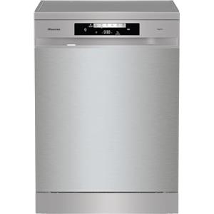 Hisense HS643D90X - Colore Inox, Classe D, 16 coperti, terzo cesto, 46dB, 6 programmi, partenza ritardata, total dry, motore asincrono, total AcquaStop, 11L