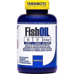 YAMAMOTO NUTRITION Fish Oil Molecular Distillation 200 Softgels, Integratore Alimentare con Omega 3 EPA e DHA da Olio di Pesce, Senza Glutine e Senza Lattosio