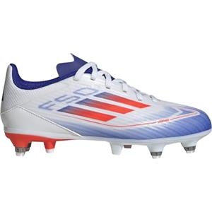 adidas F50 League Football Boots Firm Ground, Scarpe da Calcio, Cloud White/Solar Red/Lucid Blue, 31 EU