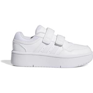 adidas Hoops 3.0 Bold Shoes, Scarpe Basse Non da Calcio Unisex - Bambini e Ragazzi, Cloud White Cloud White Pink, 31.5 EU