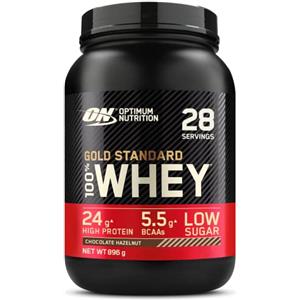 Optimum Nutrition Gold Standard 100% Whey Proteine in polvere per lo Sviluppo e il Recupero Muscolare con Glutammina e Aminoacidi BCAA Naturali, Gusto Crema di Vaniglia Francese, 30 Dosi, 900 g