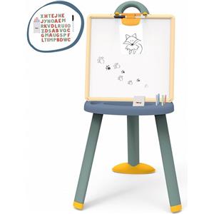 Smoby Lavagna Activity 2 in 1 - Lavagna in plastica con piedini antiscivolo, accessori inclusi, design pieghevole