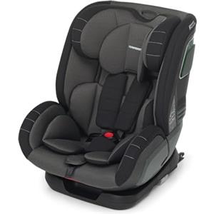 Foppapedretti Seggiolino Auto Run I-Size, per bambini da 76 a 150 cm di altezza, 15mesi-12 anni, conforme ECE R129, Fissaggio Dualfix (Isofix e non), Safe Body Protection, Comfort Kid Pad, Nero