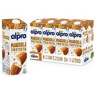 ALPRO CLASSICO, Bevanda alla MANDORLA, 100% vegetale con vitamine B2, B12 e D2, E (8 confezioni x 1 Litro)