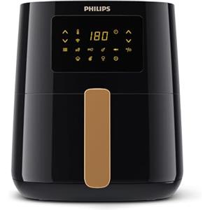 PHILIPS Friggitrice ad aria Philips Serie 5000 Connessa - cucina sana e versatile con tecnologia Rapid Air, 13 modi di cucinare, schermo a contatto, capacità di 4.1L, perfetta per famiglie (HD9255/80)