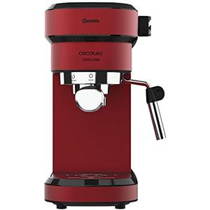 Cecotec Macchina da Caffè Espresso Cafelizzia 790 Shiny. Espresso e Cappuccino, 1350 W, Sistema Thermoblock, 20 Bar, Modalità Automatica per 1-2 Caffè, Vaporizzatore Orientabile, 1,2L, Rosso