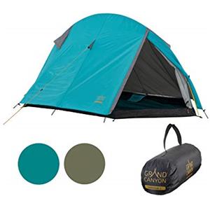 Grand Canyon CARDOVA 1 - Tenda a Tunnel per 1-2 Persone | Ultraleggera, Impermeabile, di Piccole Dimensioni | Tenda per Il Trekking, Campeggio, all'aperto | Blue Grass (Blu)