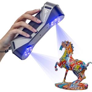 Creality CR-Scan Raptor - Scanner 3D per Stampa 3D, 0.02 mm Precisione Scanner Aggiornato con Linea Multipla Blue&NIR, 24 Bit Full-color Scansione, 60 FPS Anti-Shake per Windows MacOS Android iOS