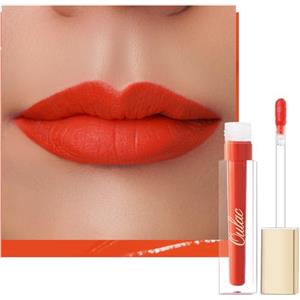 Oulac Rossetto Liquido Matte, Arancione Rossetti Colore Intenso, Tinta Labbra Finish Matte, Lunga Tenuta, Ricco di vitamina E, Consistenza crema, Vegana&Senza crudeltà 4.5ml (M07) Summertime Kiss