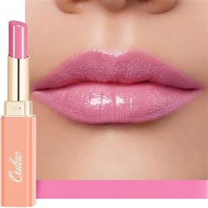 Oulac 2 in 1 Rossetto e Balsamo Labbra Rosa,Labbra Succoso e Lucido, Effetto Idratante e Nutriente, Cura delle Labbra, Fornisce Morbidezza alle Labbra Secche e Screpolate, Vegan (07) First Love