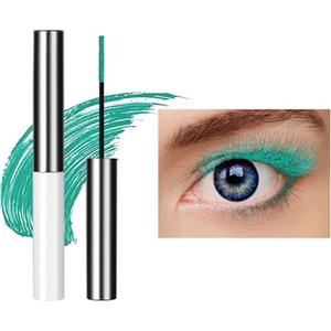 LOPHE Mascara Volumizzante, Mascara Colore Waterproof, Allungamento Volume Mascara, Lunga Durata, False Effetto Extension Make-Up 5ML(Emerald)