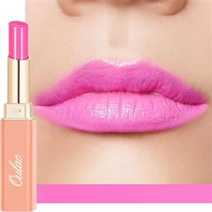 Oulac Rossetto Rosa Idratante e Nutriente, Glossy Lipstick, Labbra Succoso e Lucido, Cura delle Labbra, Idratare le Labbra Secche, Consistenza Morbida, Vegan (15) Girl's Power