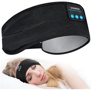 Voerou Cuffie per dormire, fascia sportiva Bluetooth V5.2 regolabile, oltre 10 ore di riproduzione con altoparlanti Hi-Fi HD integrati, perfette per sport, viaggi, tennis