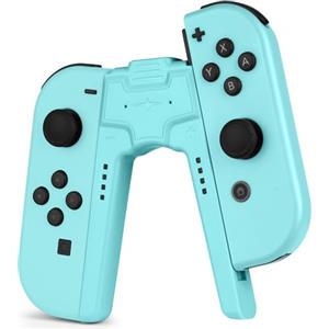 OFFCUP Impugnatura di Ricarica, Joycon per Nintendo Switch NS/Switch OLED, Charging Grip con Indicatore Led, Impugnatura Caricatore per Controller a Forma di V Accessori, USB di Tipo C(Azzurro)