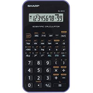 Sharp EL-501 calcolatrice scolastica scientifica con ingresso D.A.L (a batteria) viola/nero