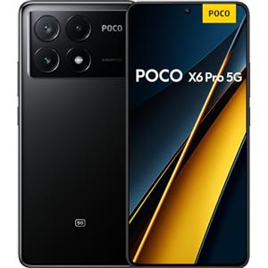 Xiaomi POCO X6 Pro - Smartphone 12+512GB, Schermo Amoled 6.67 120HZ 1.5K, MediaTek Dimensity 8300-Ultra Processore, Tripla fotocamera fino a 64 MP Con OIS, 5100mAh, Nero Chiaro (Versione IT)