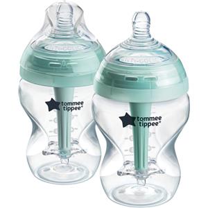 Tommee Tippee Biberon Anticolica 260ml - Confezione Doppia, Tettarella Simile al Seno e Flusso Lento