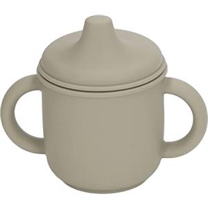 SUNGOOYUE Tazza in Silicone Antigoccia, Tazza da Addestramento per Bambini con Manici, Coperchio Beccuccio per Bambini e Neonati (Verde)