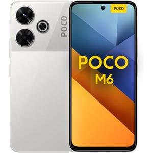 Xiaomi Poco M6 (smartphone), 6GB+128GB, MediaTek Helio G91-Ultra, Display da 6.79'', Camera principale da 108MP, Batteria 5.030mAh, Ricarica veloce da 33W, Argento