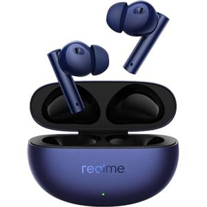 realme Buds Air 5 Cuffie Bluetooth, Cancellazione attiva del rumore fino a 50 dB 2.0, Mega driver titanizzato da 12,4 mm, Cancellazione del rumore a 6 microfoni durante le chiamate, Blu